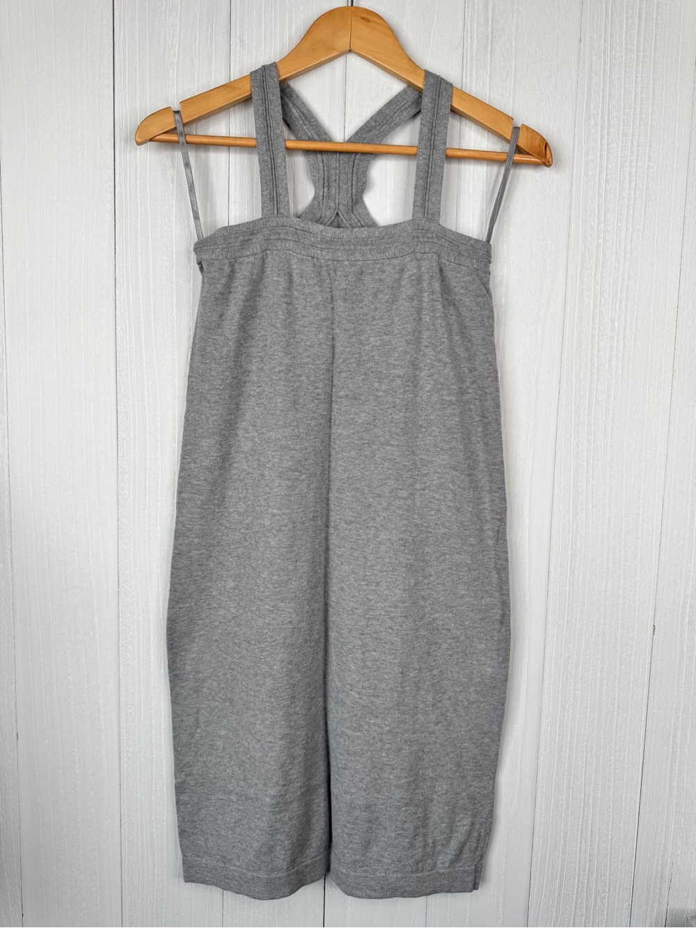 Diesel Vintage Grey Knit Tank Dress | 100% Cotton Y2k View 5